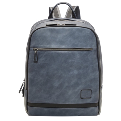 PICARD BREAKERS ΤΣΑΝΤΑ ΠΛΑΤΗΣ ECO-LEATHER ΜΠΛΕ