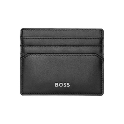 HUGO BOSS SMOOTH ΔΕΡΜΑΤΙΝΗ ΚΑΡΤΟΘΗΚΗ ΜΑΥΡΗ