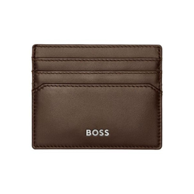 HUGO BOSS SMOOTH ΔΕΡΜΑΤΙΝΗ ΚΑΡΤΟΘΗΚΗ ΚΑΦΕ