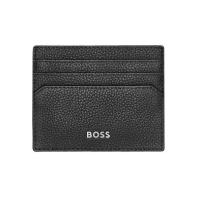 HUGO BOSS GRAINED ΔΕΡΜΑΤΙΝΗ ΚΑΡΤΟΘΗΚΗ ΜΑΥΡΗ