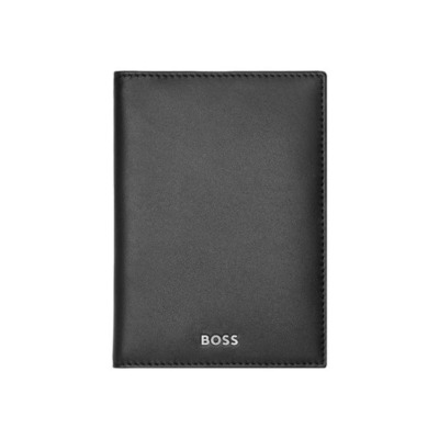 HUGO BOSS SMOOTH ΔΕΡΜΑΤΙΝΗ ΚΑΡΤΟΘΗΚΗ ΜΑΥΡΗ