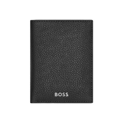 HUGO BOSS GRAINED ΔΕΡΜΑΤΙΝΟ ΠΟΡΤΟΦΟΛΙ ΜΑΥΡΟ