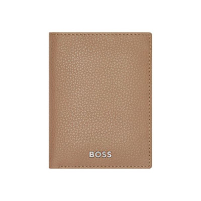 HUGO BOSS GRAINED ΔΕΡΜΑΤΙΝΟ ΠΟΡΤΟΦΟΛΙ ΚΑΜΕΛ