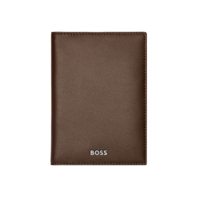 HUGO BOSS SMOOTH ΔΕΡΜΑΤΙΝΗ ΚΑΡΤΟΘΗΚΗ ΚΑΦΕ