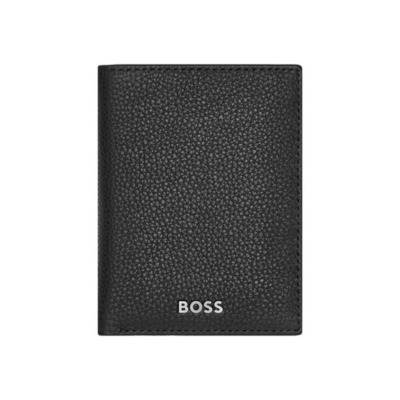 HUGO BOSS GRAINED ΔΕΡΜΑΤΙΝΟ ΠΟΡΤΟΦΟΛΙ ΜΑΥΡΟ