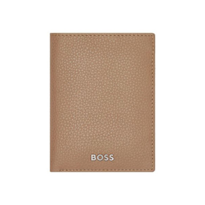 HUGO BOSS GRAINED ΔΕΡΜΑΤΙΝΟ ΠΟΡΤΟΦΟΛΙ ΚΑΜΕΛ
