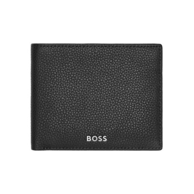 HUGO BOSS GRAINED ΔΕΡΜΑΤΙΝΟ ΠΟΡΤΟΦΟΛΙ ΜΑΥΡΟ