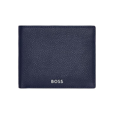 HUGO BOSS GRAINED ΔΕΡΜΑΤΙΝΟ ΠΟΡΤΟΦΟΛΙ ΜΠΛΕ