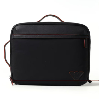 EMPORIO ARMANI ΔΕΡΜΑΤΙΝΟΣ ΧΑΡΤΟΦΥΛΑΚΑΣ ΜΑΥΡΟΣ