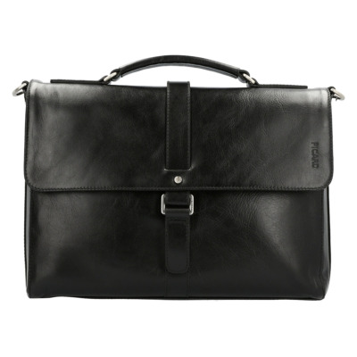 PICARD BUDDY ΔΕΡΜΑΤΙΝΟΣ ΧΑΡΤΟΦΥΛΑΚΑΣ ΜΑΥΡΟΣ