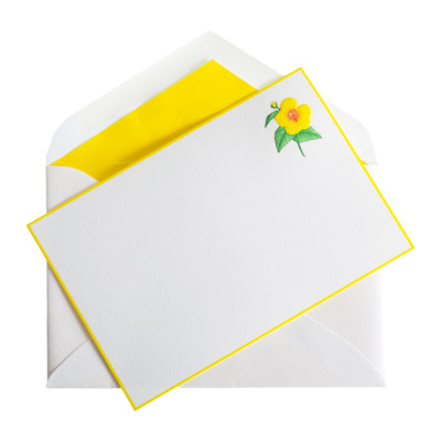 TYPE CENTER ΕΥΧΑΡΙΣΤΗΡΙΕΣ ΚΑΡΤΕΣ YELLOW HIBISCUS