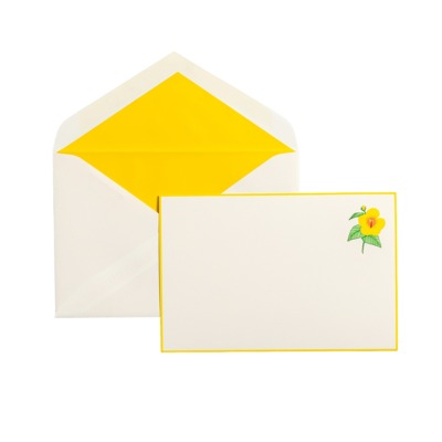 TYPE CENTER ΕΥΧΑΡΙΣΤΗΡΙΕΣ ΚΑΡΤΕΣ YELLOW HIBISCUS 10ΤΜΧ