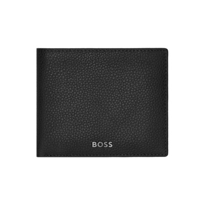 HUGO BOSS GRAINED ΔΕΡΜΑΤΙΝΟ ΠΟΡΤΟΦΟΛΙ ΜΑΥΡΟ