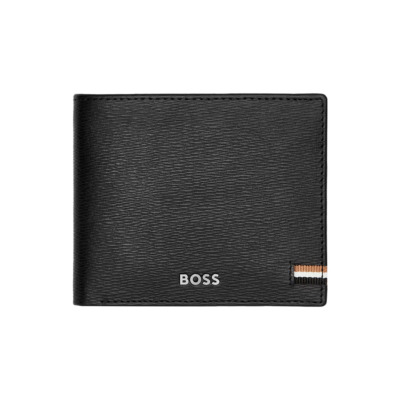 HUGO BOSS ICONIC ΔΕΡΜΑΤΙΝΟ ΠΟΡΤΟΦΟΛΙ ΜΑΥΡΟ
