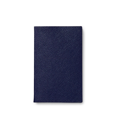 SMYTHSON PANAMA PREMIUM ΔΕΡΜΑΤΙΝΟ ΣΗΜΕΙΩΜΑΤΑΡΙΟ POCKET-SIZE A6 ( 9 X 14 ) ΜΠΛΕ ΣΚΟΥΡΟ