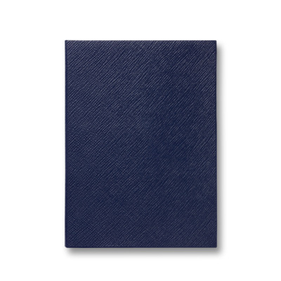 SMYTHSON SOHO PREMIUM ΔΕΡΜΑΤΙΝΟ ΣΗΜΕΙΩΜΑΤΑΡΙΟ Α5 MID-SIZE ( 14 X 19 ) ΜΠΛΕ ΣΚΟΥΡΟ