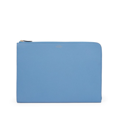 SMYTHSON PANAMA ΔΕΡΜΑΤΙΝΗ ΘΗΚΗ LAPTOP 17” ΓΑΛΑΖΙΑ