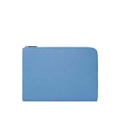 SMYTHSON PANAMA ΔΕΡΜΑΤΙΝΗ ΘΗΚΗ LAPTOP 13” ΓΑΛΑΖΙΑ