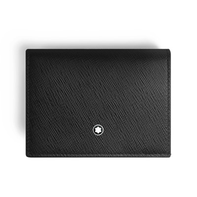 MONTBLANC SOFT NANO ΔΕΡΜΑΤΙΝΟ ΠΟΡΤΟΦΟΛΙ 3CC ΜΑΥΡΟ