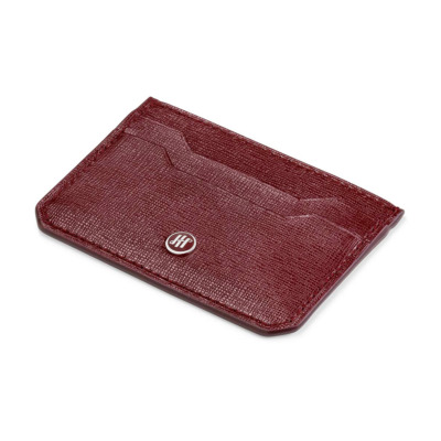 MONTEGRAPPA SAFFIANO ΔΕΡΜΑΤΙΝΗ ΚΑΡΤΟΘΗΚΗ 4CC ΜΠΟΡΝΤΟ