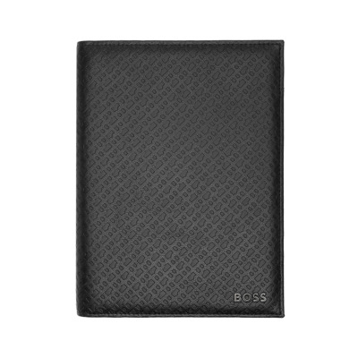 HUGO BOSS MONOGRAM ΝΤΟΣΙΕ ΣΥΝEΔΡΙΩΝ A5 ΜΑΥΡO
