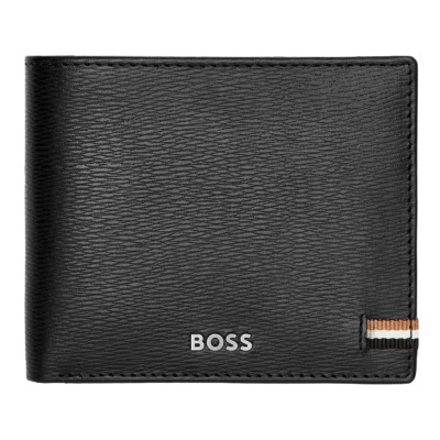 HUGO BOSS ICONIC ΔΕΡΜΑΤΙΝΟ ΠΟΡΤΟΦΟΛΙ ΜΑΥΡΟ