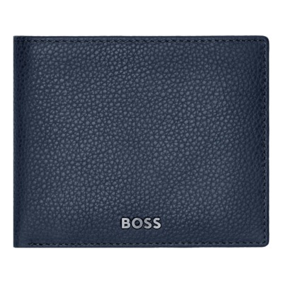 HUGO BOSS GRAINED ΔΕΡΜΑΤΙΝΟ ΠΟΡΤΟΦΟΛΙ ΜΠΛΕ