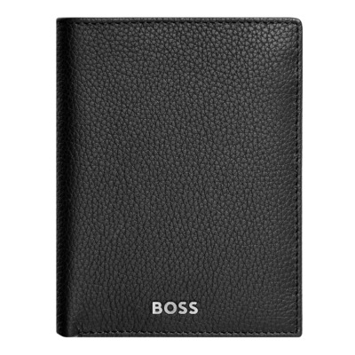 HUGO BOSS CLASSIC GRAINED ΔΕΡΜΑΤΙΝΟ ΠΟΡΤΟΦΟΛΙ ΜΑΥΡΟ