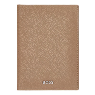 HUGO BOSS GRAINED ΔΕΡΜΑΤΙΝΗ ΘΗΚΗ ΔΙΑΒΑΤΗΡΙΟΥ ΚΑΜΕΛ