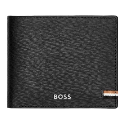HUGO BOSS ICONIC ΔΕΡΜΑΤΙΝΟ ΠΟΡΤΟΦΟΛΙ ΜΑΥΡΟ