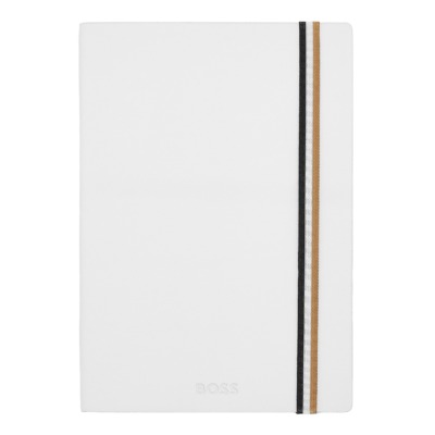 HUGO BOSS ΣΗΜΕΙΩΜΑΤΑΡΙΟ A5 ESSENTIAL ICONIC ESSENTIAL ICONIC ΛΕΥΚΟ