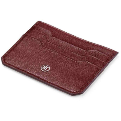 MONTEGRAPPA SAFFIANO ΔΕΡΜΑΤΙΝΗ ΚΑΡΤΟΘΗΚΗ 6CC ΜΠΟΡΝΤΟ