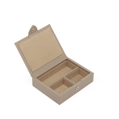 SMYTHSON PANAMA TRINKET ΔΕΡΜΑΤΙΝΗ ΘΗΚΗ ΓΙΑ ΚΟΣΜΗΜΑΤΑ SMALL ΜΠΕΖ