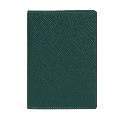 SMYTHSON PANAMA ΔΕΡΜΑΤΙΝΗ ΘΗΚΗ ΔΙΑΒΑΤΗΡΙΟY ΠΡΑΣΙΝΗ