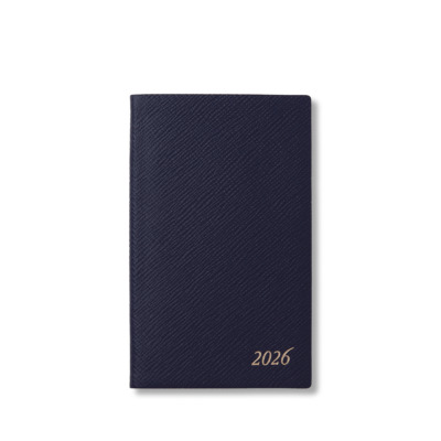 SMYTHSON PANAMA ΔΕΡΜΑΤΙΝΟ ΕΒΔΟΜΑΔΙΑΙΟ ΗΜΕΡΟΛΟΓΙΟ POCKET-SIZE A6 ( 9 X 14 ) 2026 NAVY BLUE