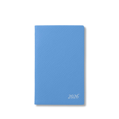 SMYTHSON PANAMA ΔΕΡΜΑΤΙΝΟ ΕΒΔΟΜΑΔΙΑΙΟ ΗΜΕΡΟΛΟΓΙΟ POCKET-SIZE A6 ( 9 X 14 ) 2026 ΓΑΛΑΖΙΟ