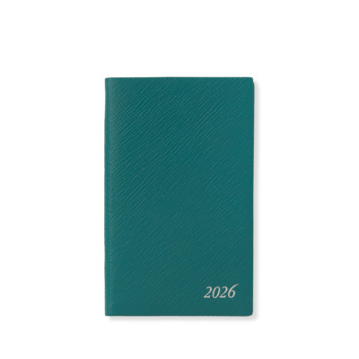 SMYTHSON PANAMA ΔΕΡΜΑΤΙΝΟ ΕΒΔΟΜΑΔΙΑΙΟ ΗΜΕΡΟΛΟΓΙΟ POCKET-SIZE A6 ( 9 X 14 ) 2026 ΠΕΤΡΟΛ