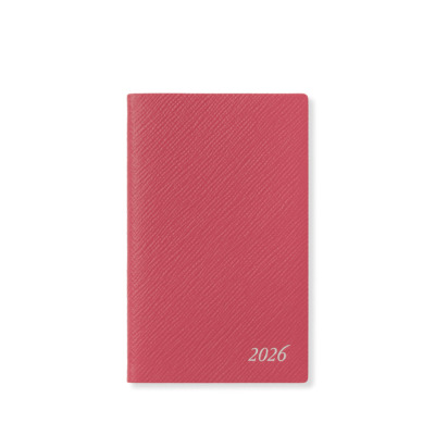 SMYTHSON PANAMA ΔΕΡΜΑΤΙΝΟ ΕΒΔΟΜΑΔΙΑΙΟ ΗΜΕΡΟΛΟΓΙΟ POCKET-SIZE A6 ( 9 X 14 ) 2026 ΡΟΖ
