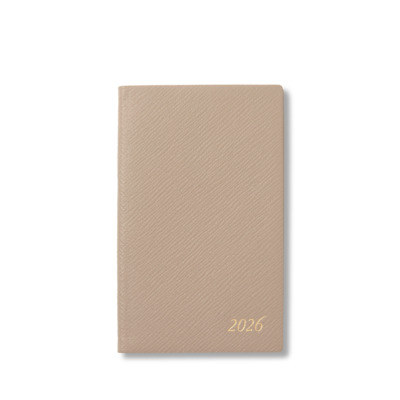SMYTHSON PANAMA ΔΕΡΜΑΤΙΝΟ ΕΒΔΟΜΑΔΙΑΙΟ ΗΜΕΡΟΛΟΓΙΟ POCKET-SIZE A6 ( 9 X 14 ) 2026 ΜΠΕΖ