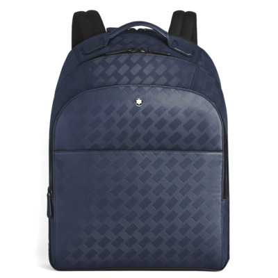 MONTBLANC EXTREME 3.0 ΔΕΡΜΑΤΙΝΗ ΤΣΑΝΤΑ ΠΛΑΤΗΣ LARGE ΜΠΛΕ