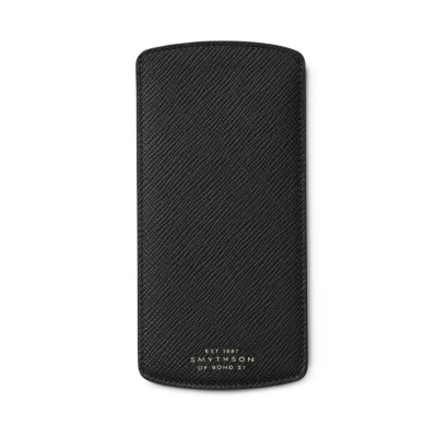 SMYTHSON PANAMA ΔΕΡΜΑΤΙΝΗ ΘΗΚΗ ΓΥΑΛΙΩΝ ΜΑΥΡΗ