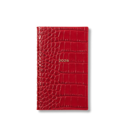 SMYTHSON PANAMA MARA ΔΕΡΜΑΤΙΝΟ ΕΒΔΟΜΑΔΙΑΙΟ ΗΜΕΡΟΛΟΓΙΟ POCKET-SIZE A6 ( 9 X 14 ) 2026 RED