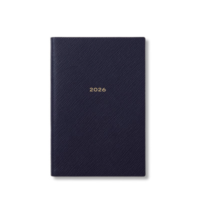 SMYTHSON CHELSEA ΔΕΡΜΑΤΙΝΟ ΕΒΔΟΜΑΔΙΑΙΟ ΗΜΕΡΟΛΟΓΙΟ POCKET-SIZE A6 ( 11.2 X 16.7) 2026 PANAMA NAVY