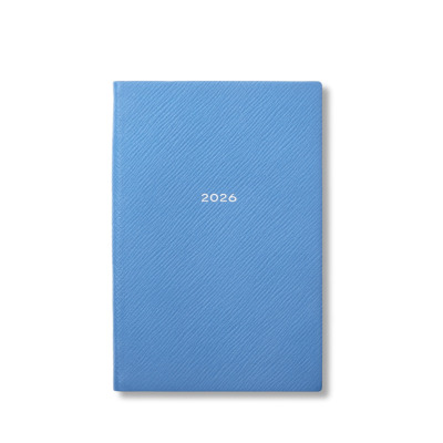 SMYTHSON CHELSEA ΔΕΡΜΑΤΙΝΟ ΕΒΔΟΜΑΔΙΑΙΟ ΗΜΕΡΟΛΟΓΙΟ POCKET-SIZE A6 ( 11.2 X 16.7) 2026 PANAMA NILE BLUE
