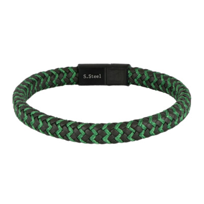 VNC ΒΡΑΧΙΟΛΙ ΜΕ ΠΛΕΓΜΕΝΟ ΔΕΡΜΑ ΜΑΥΡΟ - ΠΡΑΣΙΝΟ