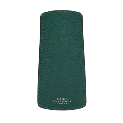 SMYTHSON PANAMA ΔΕΡΜΑΤΙΝΗ ΘΗΚΗ ΓΥΑΛΙΩΝ ΠΡΑΣΙΝΗ