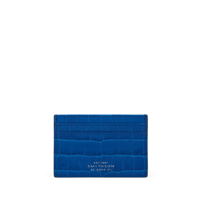 SMYTHSON MARA PREMIUM ΔΕΡΜΑΤΙΝΗ ΚΑΡΤΟΘΗΚΗ 4CC ΜΠΛΕ