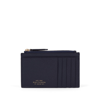 SMYTHSON PANAMA PREMIUM ΔΕΡΜΑΤΙΝΟ ΠΟΡΤΟΦΟΛΙ ΜΠΛΕ