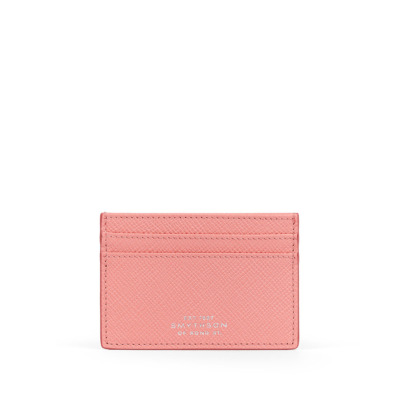 SMYTHSON PANAMA PREMIUM ΔΕΡΜΑΤΙΝΗ ΚΑΡΤΟΘΗΚΗ 4CC ΡΟΖ