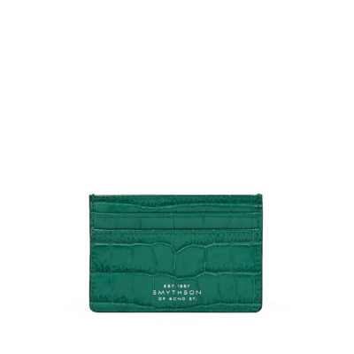 SMYTHSON MARA PREMIUM ΔΕΡΜΑΤΙΝΗ ΚΑΡΤΟΘΗΚΗ 4CC ΠΡΑΣΙΝΗ